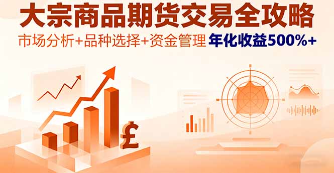 大宗商品期货交易全攻略，市场分析+品种选择+资金管理，年化收益500%+-摇钱树
